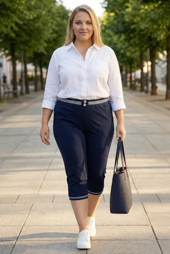 Pantaloni bleumarin cu buzunare
