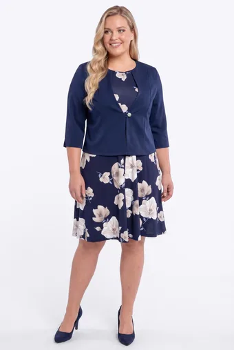 sacou bleumarin cu rochie